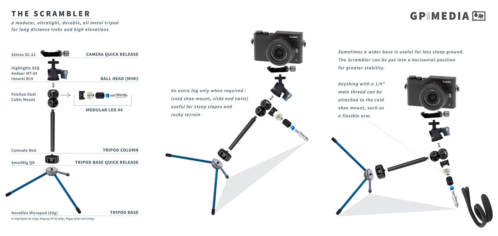 The Scrambler Ultralight Mini-Tripod For Extreme Outdoor Pursuits